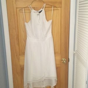 White, high-low dress